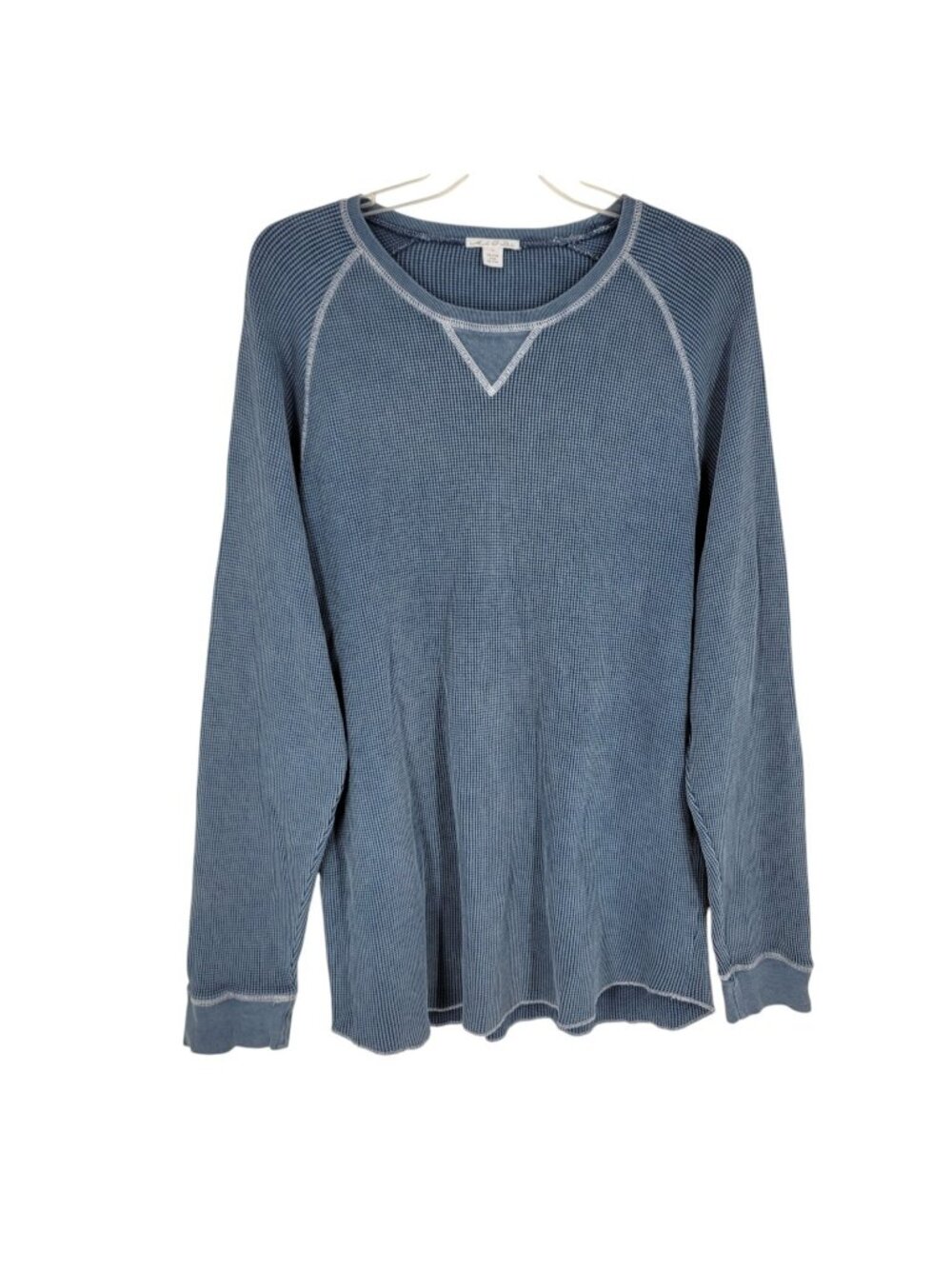 Mod-O-Doc Heavyweight Waffle Knit Shirt XL Blue Cotton Thermal Workwear